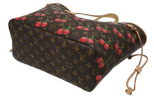 Load image into Gallery viewer, 新品同様 LOUIS VUITTON ルイヴィトン TM 村上隆 ネヴァーフルMM トートバッグ M13263 モノグラムチェリー ブラウン 中古 4b011433