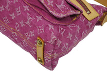 Load image into Gallery viewer, 新品同様 LOUIS VUITTON ルイヴィトン バギーPM ワンショルダーバッグ M95212 モノグラム デニム レザー ピンク 中古 4b011522