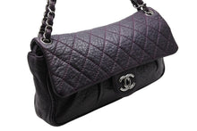 Load image into Gallery viewer, CHANEL シャネル マトラッセ ココマーク シワ加工 ショルダーバッグ 12番台 レザー パープル シルバー金具 美品 中古 4b011546