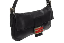 Load image into Gallery viewer, FENDI フェンディ マンマバケット ワンショルダーバッグ ブラック レザー シルバー金具 美品 中古 4b011548