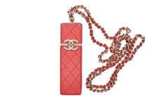 Load image into Gallery viewer, 極美品 CHANEL シャネル リップスティックケース AP2192 31番台 ココマーク カーフスキン レッド ゴールド金具 中古 4b011580