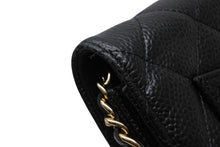 Load image into Gallery viewer, 極美品 CHANEL シャネル チェーンウォレット ショルダーバッグ 18番台 キャビアスキン ココマーク ブラック ゴールド金具 中古 4b011555