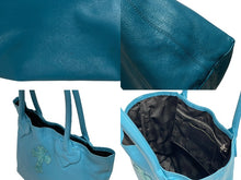 Load image into Gallery viewer, CHROME HEARTS クロムハーツ FS TOTE FSトートバッグ CHクロスパッチ ダガージップ ブルー シルバー925 シルバー金具 美品 中古 4b011594