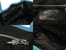 Load image into Gallery viewer, CHROME HEARTS クロムハーツ FS TOTE FSトートバッグ CHクロスパッチ ダガージップ ブルー シルバー925 シルバー金具 美品 中古 4b011594