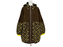 Load image into Gallery viewer, 極美品 LOUIS VUITTON ルイヴィトン 20AW モノグラム ジップアップ パーカー ブラウン イエロー ウール コットン シルク M RW202W XZS FJKC14 中古 4b011786