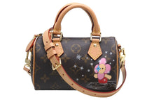 Load image into Gallery viewer, 新品未使用 LOUIS VUITTON ルイヴィトン ナノ スピーディ 2WAYバッグ M82624 モノグラム ヴィヴィエンヌ ブラウン 村上隆 中古 4b011637