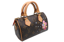 Load image into Gallery viewer, 新品未使用 LOUIS VUITTON ルイヴィトン ナノ スピーディ 2WAYバッグ M82624 モノグラム ヴィヴィエンヌ ブラウン 村上隆 中古 4b011637
