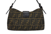 Load image into Gallery viewer, FENDI フェンディ マンマバケット ワンショルダーバッグ 8BR017 ズッカ柄 キャンバス レザー ブラウン 美品 中古 4b011364