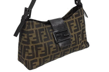 Load image into Gallery viewer, FENDI フェンディ マンマバケット ワンショルダーバッグ 8BR017 ズッカ柄 キャンバス レザー ブラウン 美品 中古 4b011364