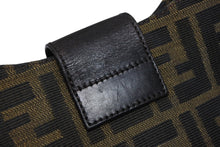 Load image into Gallery viewer, FENDI フェンディ マンマバケット ワンショルダーバッグ 8BR017 ズッカ柄 キャンバス レザー ブラウン 美品 中古 4b011364