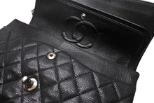 Load image into Gallery viewer, CHANEL シャネル マトラッセ25 Wフラップ Wチェーンショルダーバッグ AO1112 13番台 キャビアスキン シルバー金具 美品 中古 4b011651