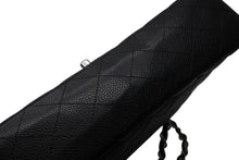 Load image into Gallery viewer, CHANEL シャネル マトラッセ25 Wフラップ Wチェーンショルダーバッグ AO1112 11番台 キャビアスキン シルバー金具 美品 中古 4b011650