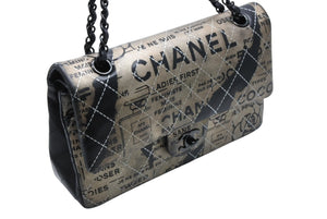 CHANEL シャネル マトラッセ25 Wフラップ Wチェーンショルダーバッグ A01112 21番台 ニュースペーパー ココマーク ラムスキン 美品 中古 4b011652