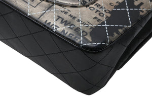 CHANEL シャネル マトラッセ25 Wフラップ Wチェーンショルダーバッグ A01112 21番台 ニュースペーパー ココマーク ラムスキン 美品 中古 4b011652