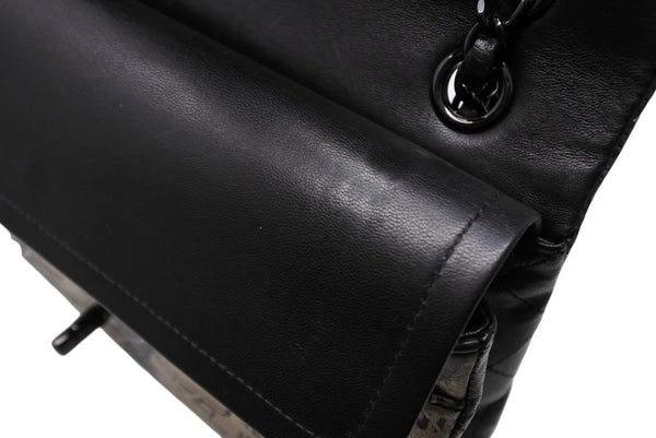 CHANEL シャネル マトラッセ25 Wフラップ Wチェーンショルダーバッグ A01112 21番台 ニュースペーパー ココマーク ラムスキン 美品 中古 4b011652