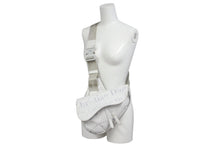 Load image into Gallery viewer, Christian Dior×Daniel Arsham クリスチャンディオール ニュースペーパー サドル ショルダーバッグ 06-BO-1119 ホワイト カーフスキンシルバー金具 美品 中古 4b011369