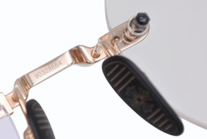 極美品 CHROME HEARTS クロムハーツ SOFFFFFFFFERSI 伊達メガネ アイウェア 90328664 ゴールド クリアレンズ シルバー925 中古 4b011708
