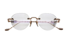 Load image into Gallery viewer, 極美品 CHROME HEARTS クロムハーツ SOFFFFFFFFERSI 伊達メガネ アイウェア 90328664 ゴールド クリアレンズ シルバー925 中古 4b011708