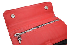 Load image into Gallery viewer, CHROME HEARTS クロムハーツ WAVE CRS BTN NOVELTY ウェーブウォレット 長財布 クロスボタン ノベルティレザー タンクカモ 美品 中古 4b011706