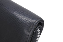 Load image into Gallery viewer, CHROME HEARTS クロムハーツ スクエアジップ ビルウォレット 二つ折り財布 ブラック レザー シルバー金具 美品 中古 4b011715