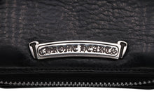 Load image into Gallery viewer, CHROME HEARTS クロムハーツ スクエアジップ ビルウォレット 二つ折り財布 ブラック レザー シルバー金具 美品 中古 4b011715