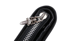 Load image into Gallery viewer, CHROME HEARTS クロムハーツ スクエアジップ ビルウォレット 二つ折り財布 ブラック レザー シルバー金具 美品 中古 4b011715