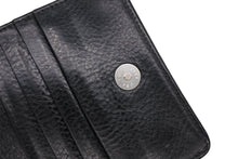 Load image into Gallery viewer, CHROME HEARTS クロムハーツ スクエアジップ ビルウォレット 二つ折り財布 ブラック レザー シルバー金具 美品 中古 4b011715