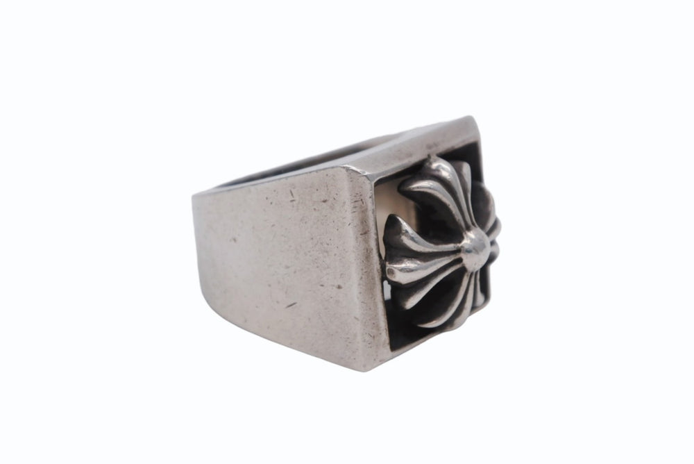 CHROME HEARTS CH Plus Letter Block Ring No. 15 Weight approx. 30.5g Silver 925 Good Condition Used 4b011722