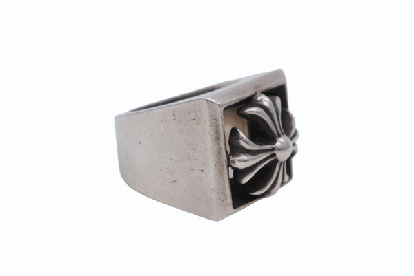 CHROME HEARTS クロムハーツ CHプラス レターブロック リング 15号 重量約30.5g シルバ−925 美品 中古 4b011722