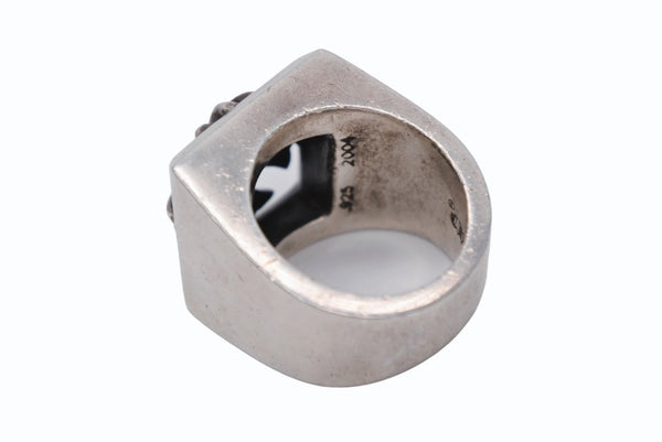 CHROME HEARTS クロムハーツ CHプラス レターブロック リング 15号 重量約30.5g シルバ−925 美品 中古 4b011722