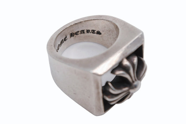 CHROME HEARTS クロムハーツ CHプラス レターブロック リング 15号 重量約30.5g シルバ−925 美品 中古 4b011722