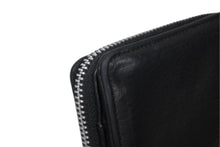 Load image into Gallery viewer, CHROME HEARTS クロムハーツ スクエアジップ ビルウォレット 二つ折り財布 ブラック レザー シルバー金具 美品 中古 4b011715