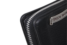 Load image into Gallery viewer, CHROME HEARTS クロムハーツ スクエアジップ ビルウォレット 二つ折り財布 ブラック レザー シルバー金具 美品 中古 4b011715