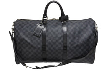 Load image into Gallery viewer, LOUIS VUITTON ルイヴィトン キーポル バンドリエール55 ボストンバッグ N41413 ダミエグラフィット ブラック 美品 中古 4b011417