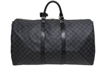 Load image into Gallery viewer, LOUIS VUITTON ルイヴィトン キーポル バンドリエール55 ボストンバッグ N41413 ダミエグラフィット ブラック 美品 中古 4b011417