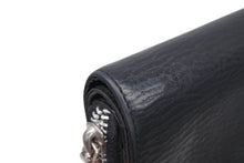 Load image into Gallery viewer, CHROME HEARTS クロムハーツ スクエアジップ ビルウォレット 二つ折り財布 ブラック レザー シルバー金具 美品 中古 4b011715