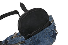 Load image into Gallery viewer, 極美品 CHROME HEARTS クロムハーツ SNAT PACK DNM SCTD PTCH ミニ スナットパック ウエストバッグ デニム パッチワーク 中古 4b011725