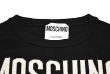 Load image into Gallery viewer, MOSCHINO モスキーノ Logo Wool knit ロゴ ウール ニット スウェット カラーブラック サイズXS 美品 中古 4b011735