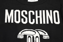 Load image into Gallery viewer, MOSCHINO モスキーノ Logo Wool knit ロゴ ウール ニット スウェット カラーブラック サイズXS 美品 中古 4b011735