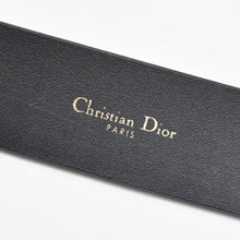 Load image into Gallery viewer, Christian Dior クリスチャンディオール クエイク Dバックル ベルト 23-MA-0179 ブラック レザー サイズ80 ゴールド金具 中古 4b011761