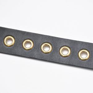 Christian Dior クリスチャンディオール クエイク Dバックル ベルト 23-MA-0179 ブラック レザー サイズ80 ゴールド金具 中古 4b011761