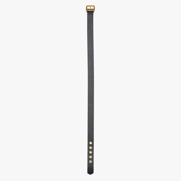 Christian Dior クリスチャンディオール クエイク Dバックル ベルト 23-MA-0179 ブラック レザー サイズ80 ゴールド金具 中古 4b011761