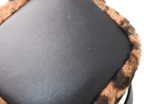 Load image into Gallery viewer, FENDI フェンディ ズッカ モントレゾール 2WAY ショルダーバッグ ブラウン ブラック 8BS010A8HP ファー レザー ゴールド金具 美品 中古 4b011789