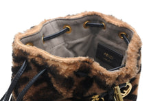 Load image into Gallery viewer, FENDI フェンディ ズッカ モントレゾール 2WAY ショルダーバッグ ブラウン ブラック 8BS010A8HP ファー レザー ゴールド金具 美品 中古 4b011789