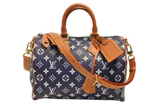 Load image into Gallery viewer, 新品未使用 LOUIS VUITTON ルイヴィトン スピーディ P9 バンドリエール30 2WAY ハンドバッグ ショルダーバッグ M15282 インディゴブルー 中古