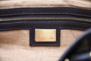 FENDI フェンディ ハンドバッグ ズッカ柄 イタリア製 キャンバス レザー ブラウン ゴールド金具 美品 中古 4b011838