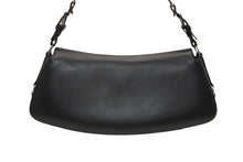Load image into Gallery viewer, 極美品 CHRISTIAN DIOR クリスチャンディオール ワンショルダーバッグ ロゴプレート ベルトデザイン ブラック シルバー金具 中古 4b011850