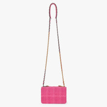 画像をギャラリービューアに読み込む, 極美品 CHANEL シャネル ココマーク ツイード ２WAY チェーン ショルダーバッグ 29番台 ピンクレザー シルバー/ゴールド金具 中古 4b011857