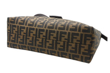 Load image into Gallery viewer, FENDI フェンディ ズッカ マンマバゲット ワンショルダーバッグ ブラウン コットンキャンバス レザー シルバー金具 美品 中古 4b011859