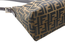 Load image into Gallery viewer, FENDI フェンディ ズッカ マンマバゲット ワンショルダーバッグ ブラウン コットンキャンバス レザー シルバー金具 美品 中古 4b011859